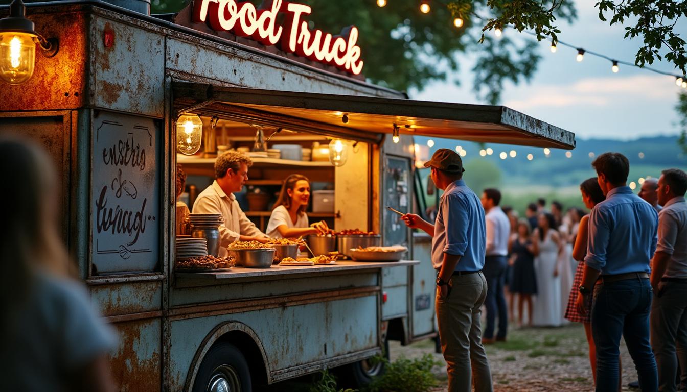 découvrez comment un food truck pour invités peut apporter une touche originale à votre mariage et transformer votre réception en une fête inoubliable, conviviale et gourmande !