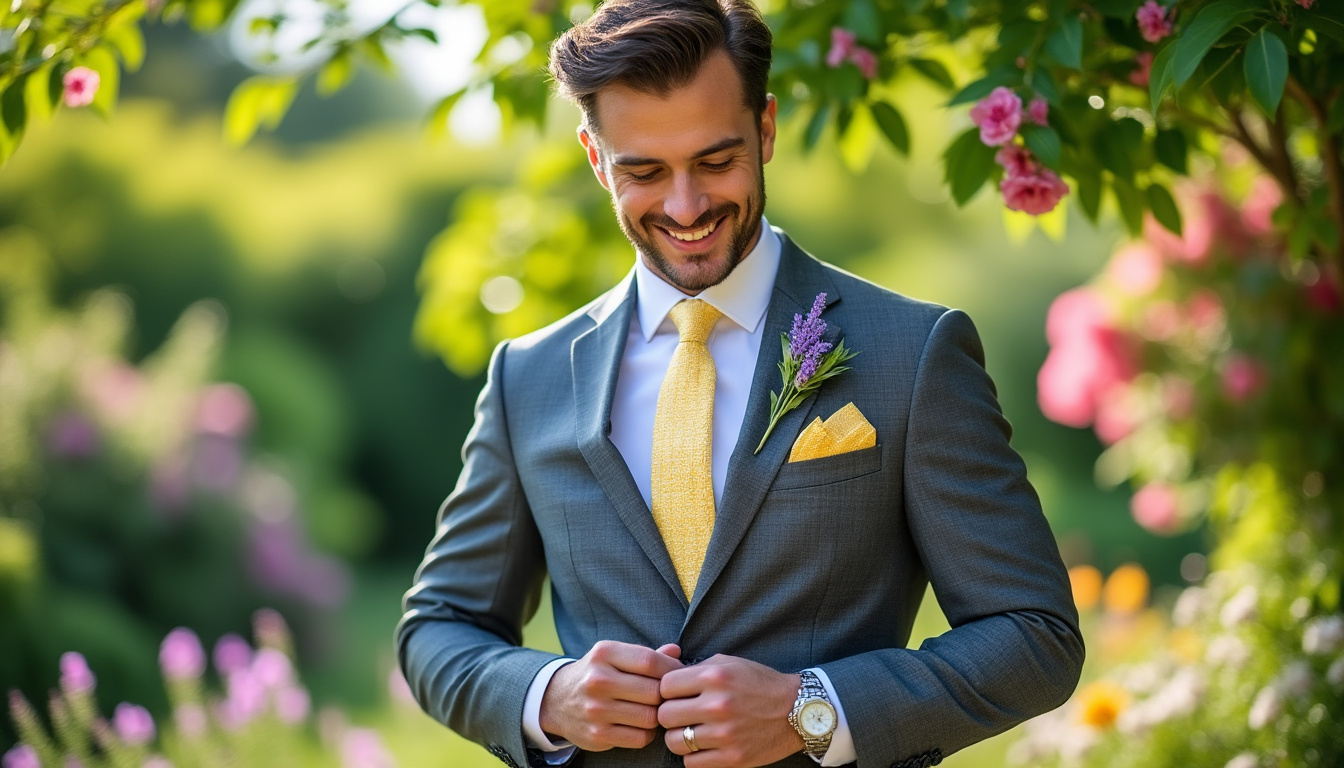 ajoutez une touche d'élégance à votre tenue avec notre cravate homme jaune pastel, parfaite pour les mariages et célébrations estivales. ce must-have apporte fraîcheur et style, idéal pour briller lors des occasions spéciales.