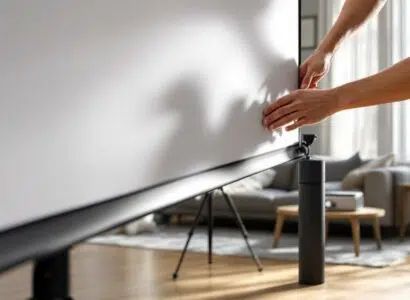 apprenez à installer rapidement et simplement un écran de projection sur trépied grâce à notre guide étape par étape, idéal pour vos présentations et soirées cinéma.
