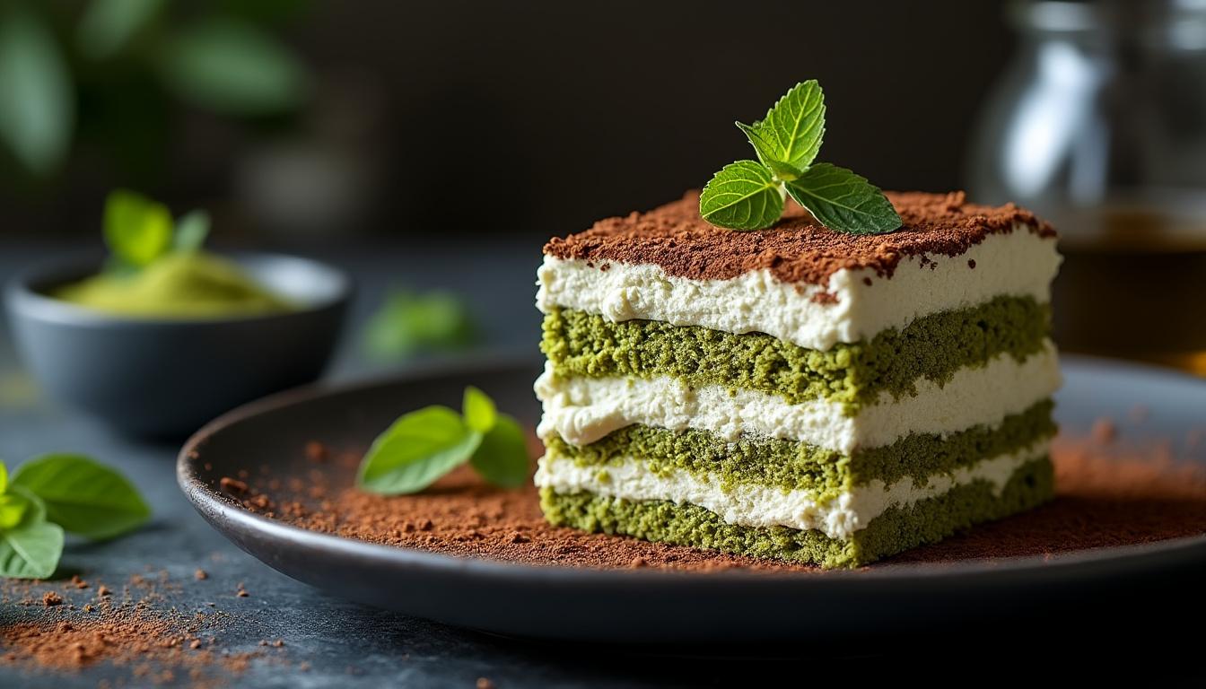 explorez le tiramisu au thé matcha de michalak, une délicieuse fusion entre tradition et modernité. ce dessert innovant allie la douceur du tiramisu classique et l'élégance du thé matcha pour une expérience gustative inédite.