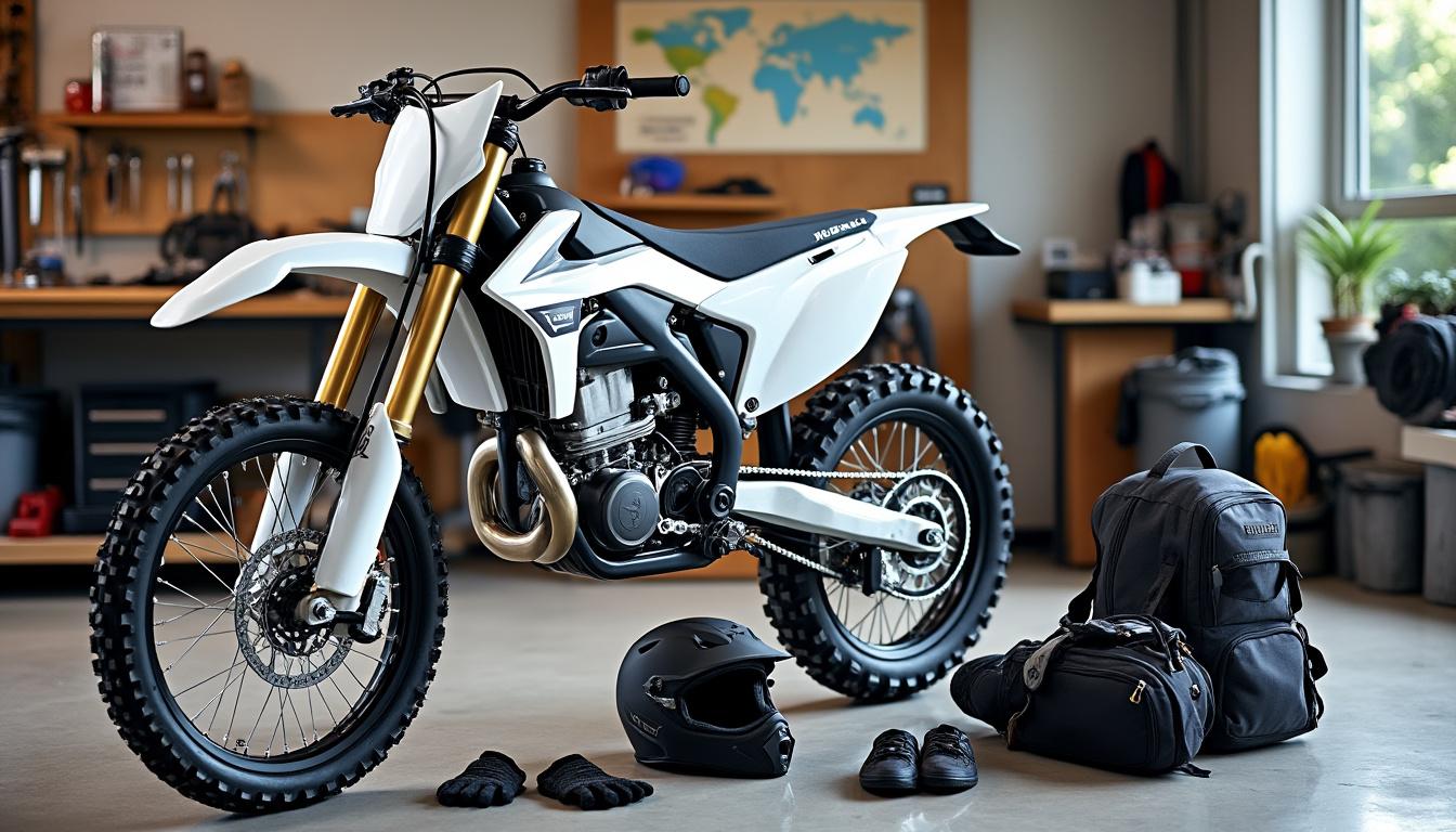 découvrez les équipements indispensables pour une randonnée moto tout-terrain réussie. préparez votre aventure en toute sécurité avec notre guide des accessoires et protections essentiels pour affronter les terrains les plus difficiles.