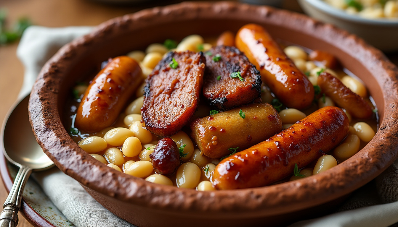 découvrez une version revisitée du traditionnel cassoulet dans la recette de carnet de julie. éveillez vos papilles avec des saveurs authentiques et une touche moderne qui raviront votre palais. parfait pour vos repas en famille ou entre amis !