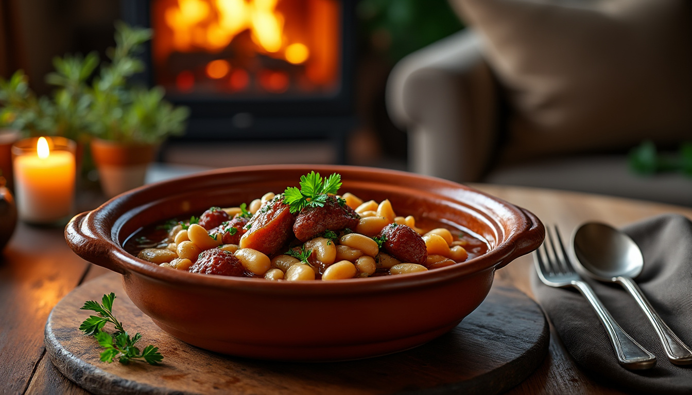 découvrez notre délicieuse recette de cassoulet revisité par carnet de julie, une explosion de saveurs qui éveillera vos papilles. suivez nos étapes simples pour réaliser ce plat réconfortant et savoureux, parfait pour toutes les occasions.