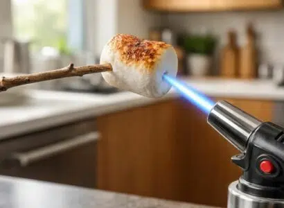 découvrez comment griller parfaitement vos chamallows avec un chalumeau de cuisine et maîtrisez l'art de la torréfaction pour des guimauves délicieusement dorées.