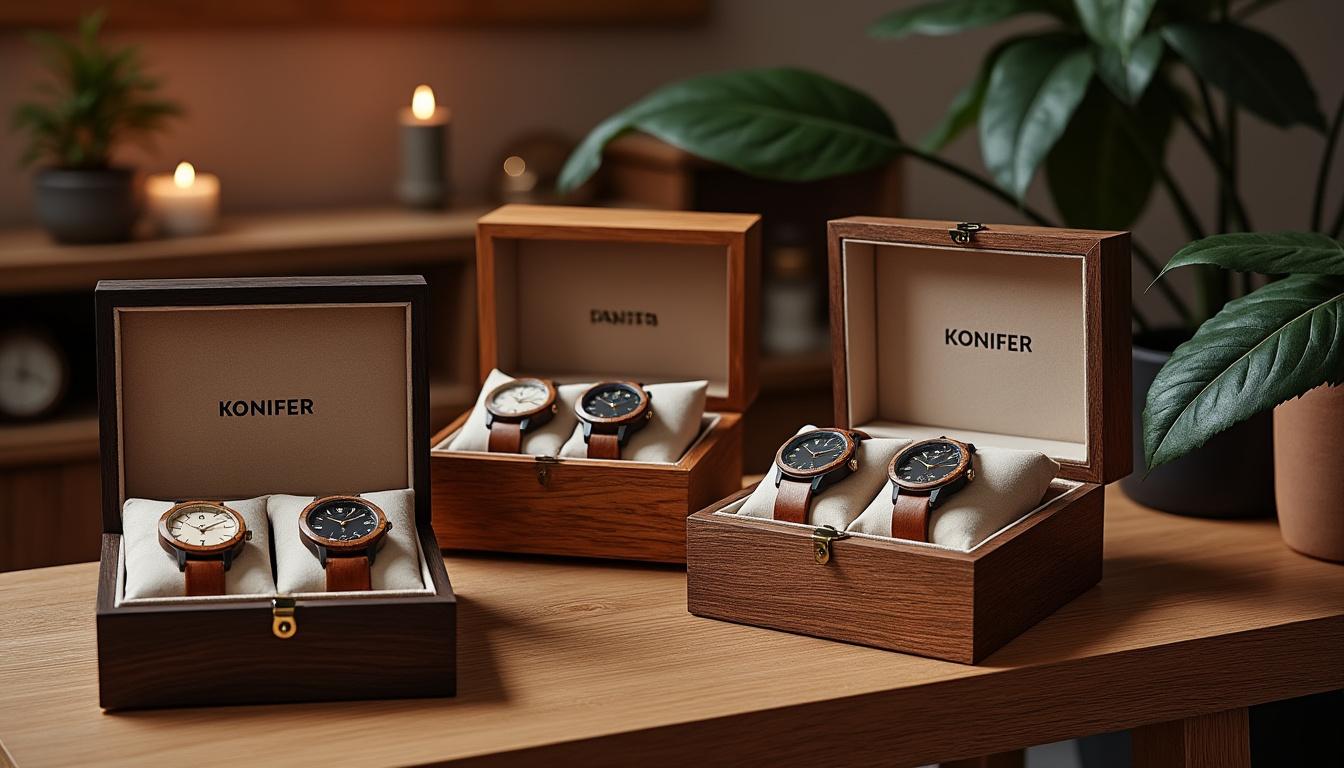découvrez notre guide complet sur les coffrets cadeaux de montres en bois konifer. explorez les caractéristiques uniques de ces montres artisanales, leur style élégant et leur éco-responsabilité. parfait pour offrir un cadeau original qui allie nature et élégance.