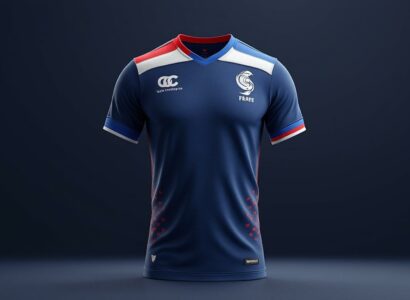découvrez le maillot officiel de l'équipe de france de rugby 2019, alliant élégance et fierté nationale. affichez votre soutien à nos joueurs tout en restant tendance sur le terrain comme en dehors.