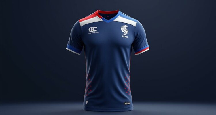 découvrez le maillot officiel de l'équipe de france de rugby 2019, alliant élégance et fierté nationale. affichez votre soutien à nos joueurs tout en restant tendance sur le terrain comme en dehors.