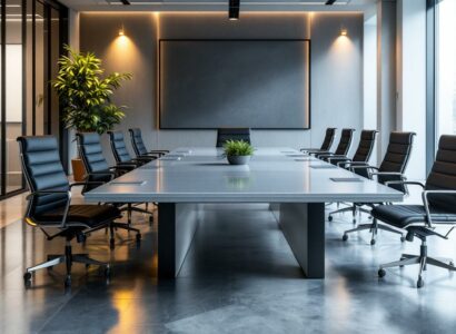 découvrez les avantages d’un mobilier de bureau avec nos tables de réunion professionnelles, idéales pour optimiser les espaces collaboratifs et favoriser la productivité en équipe.