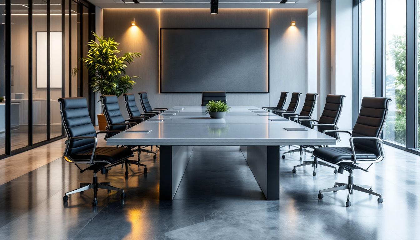 découvrez les avantages d’un mobilier de bureau avec nos tables de réunion professionnelles, idéales pour optimiser les espaces collaboratifs et favoriser la productivité en équipe.