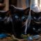 Les secrets fascinants des chatons noirs aux yeux bleus