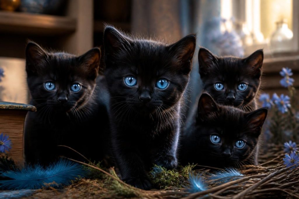 découvrez les mystères captivants des chatons noirs aux yeux bleus, leur beauté unique et ce qui rend ces petits félins si spéciaux.