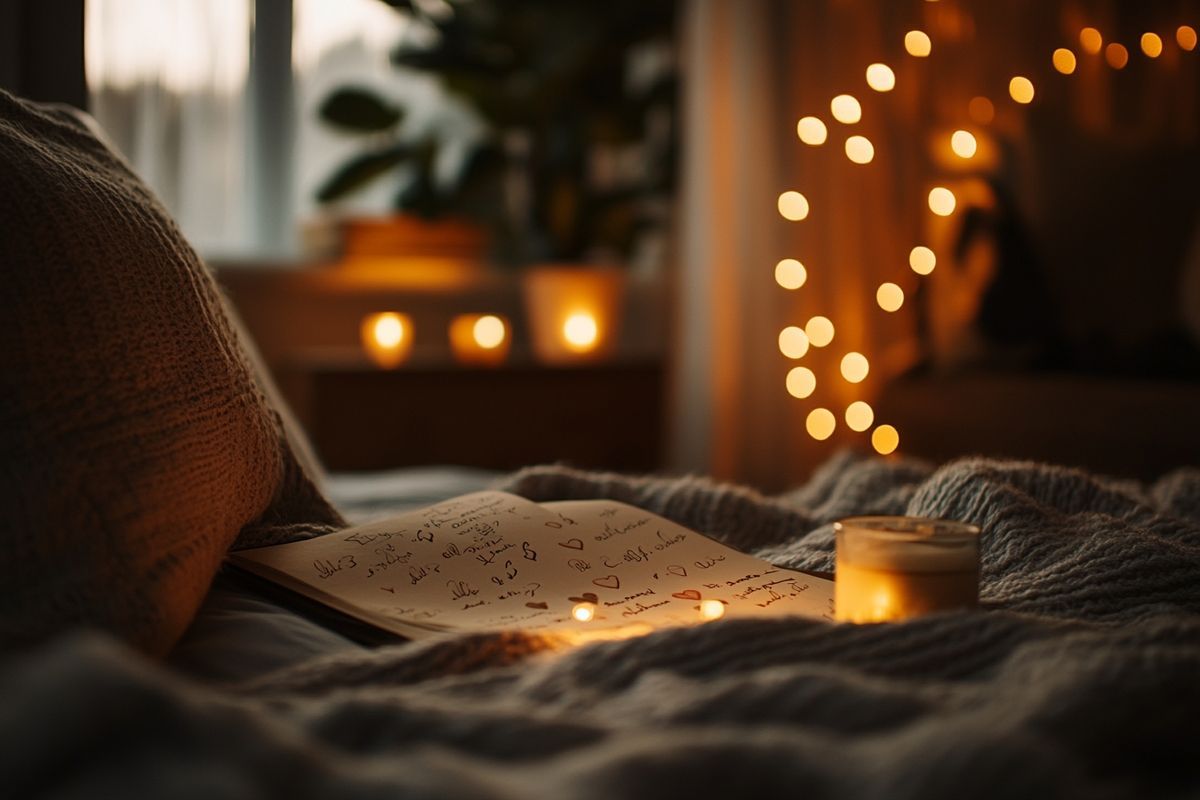 Mon coeur, des bisous et bonne nuit : des messages doux pour apaiser votre esprit