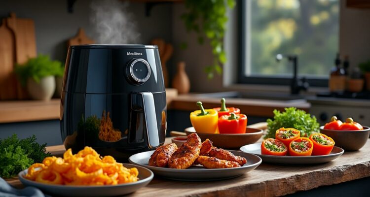 découvrez vingt recettes innovantes à réaliser avec votre air fryer moulinex. transformez vos repas quotidiens en délices croustillants et sains grâce à des idées culinaires créatives et faciles à préparer.