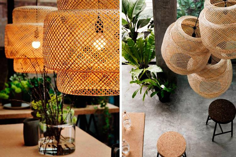 lampes fibre naturelle