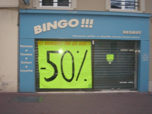 magasin en période de solde