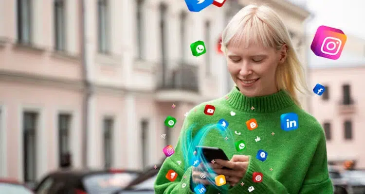 réseaux sociaux smartphone