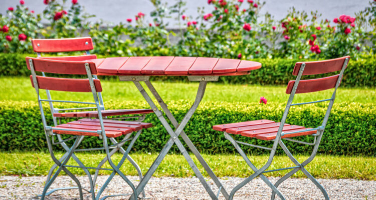 table jardin en métal