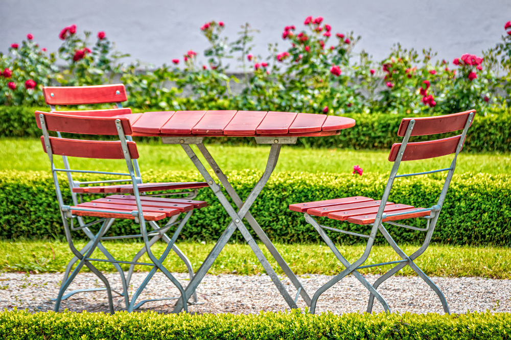 table jardin en métal